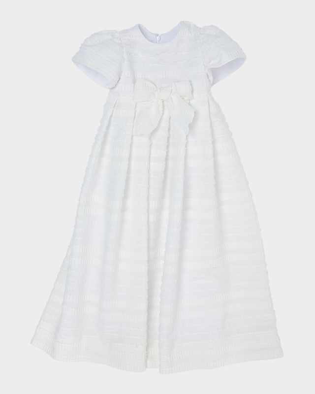 Girl's Sarah Ruffle-Trim Christening Gown, Size 0-12